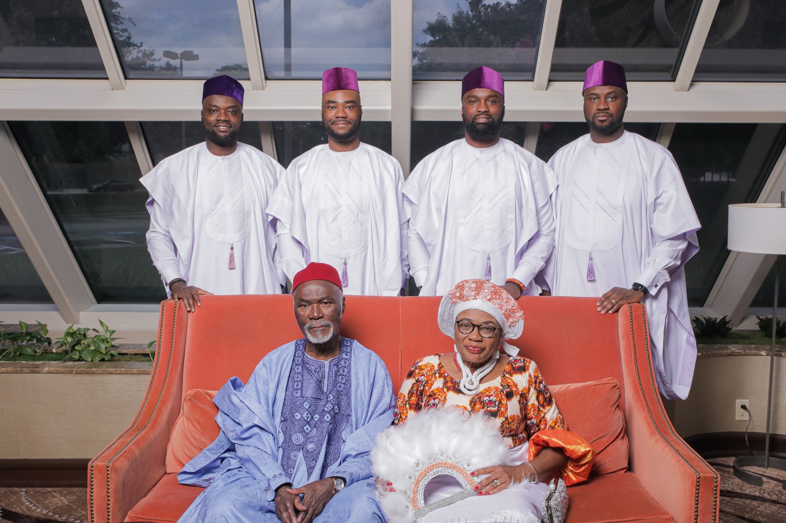 The celebrants with their four sons